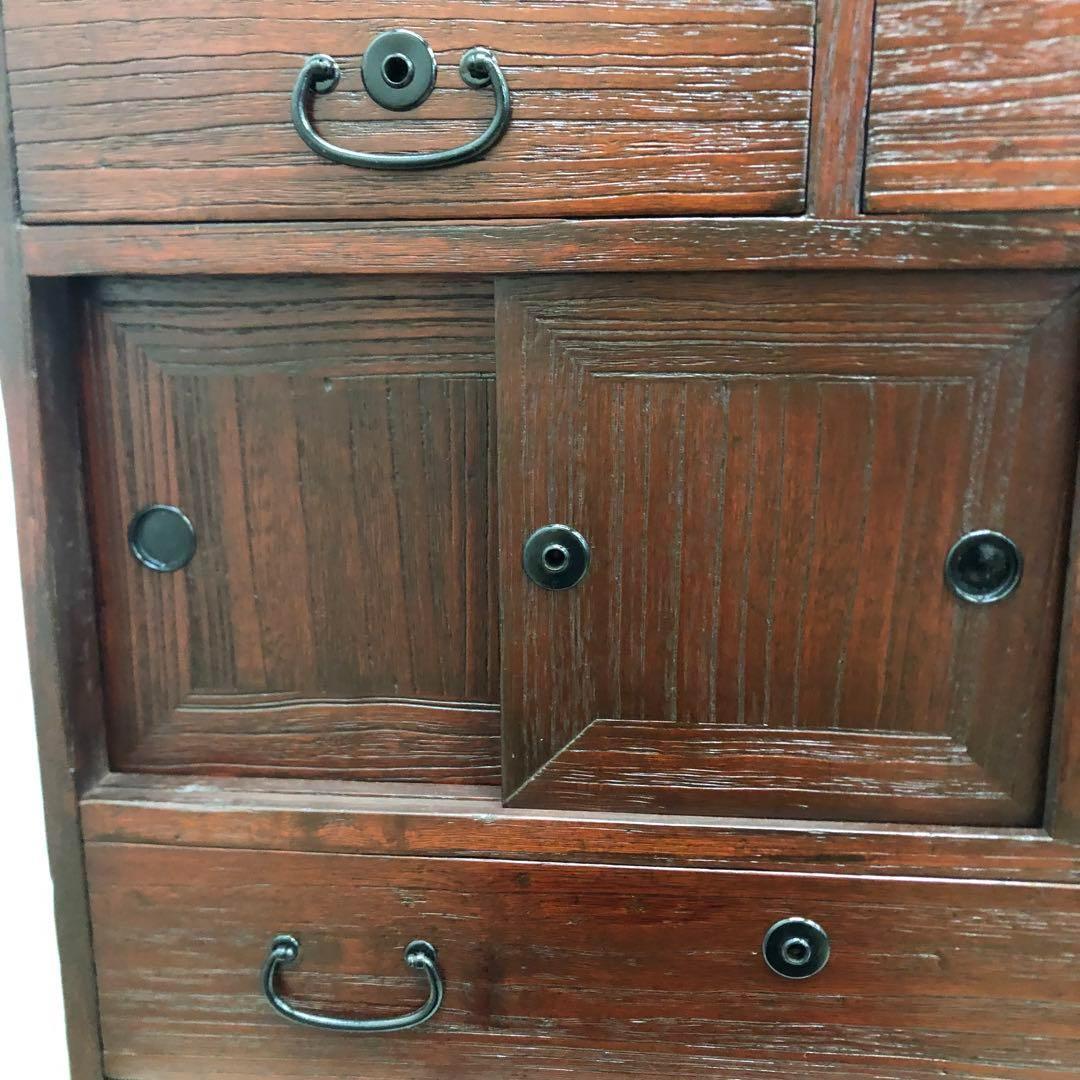 時代タンス　民芸タンス　小タンス　桐　小物収納 高さ48.5cm サイズ小ぶり