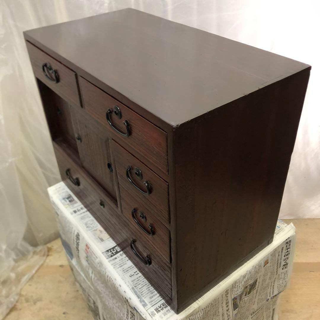 時代タンス　民芸タンス　小タンス　桐　小物収納 高さ48.5cm サイズ小ぶり