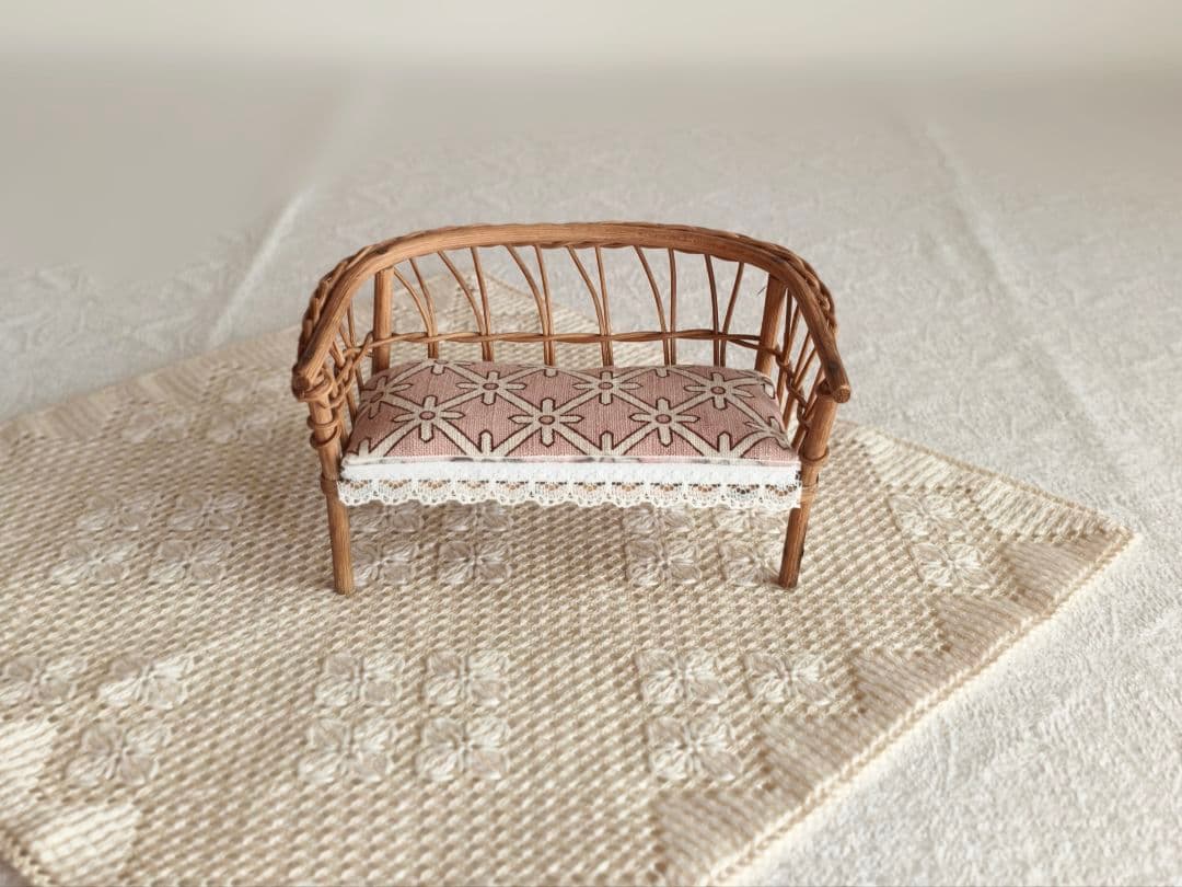 【プップさま】antique doll panier ❀ 小さなバスケット カゴ