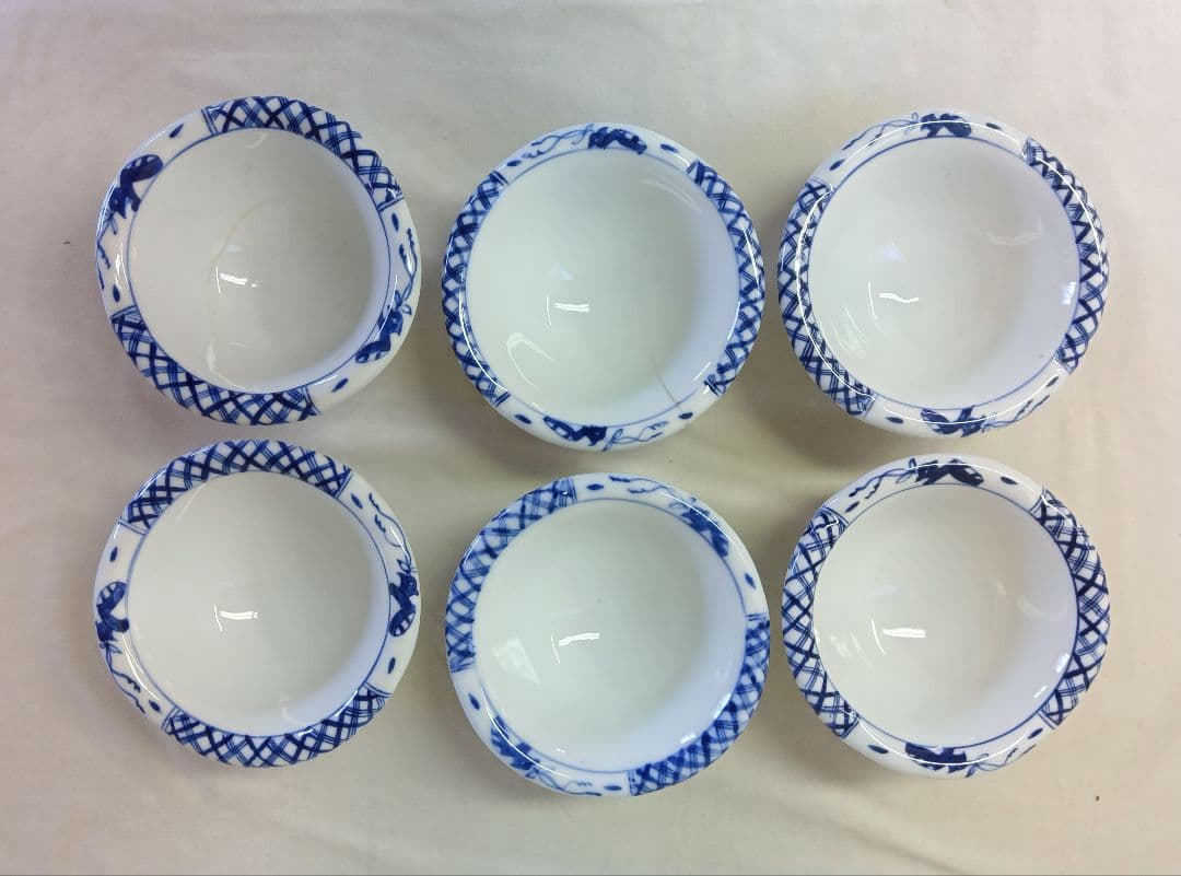 平戸嘉祥　角皿　三川内焼　祥山　高台小鉢　全12客セット　古美術　骨董　時代物