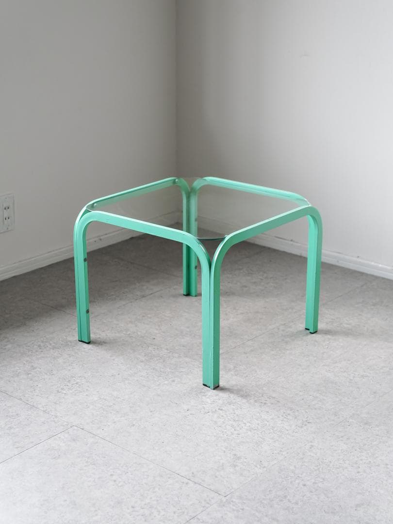 ポストモダン コーヒー ローテーブル ガラストップ 昭和レトロ モダン