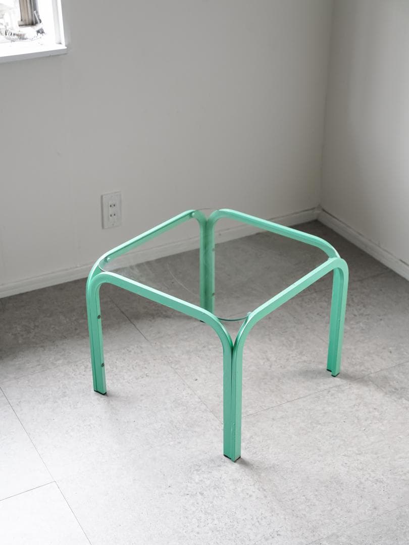 ポストモダン コーヒー ローテーブル ガラストップ 昭和レトロ モダン