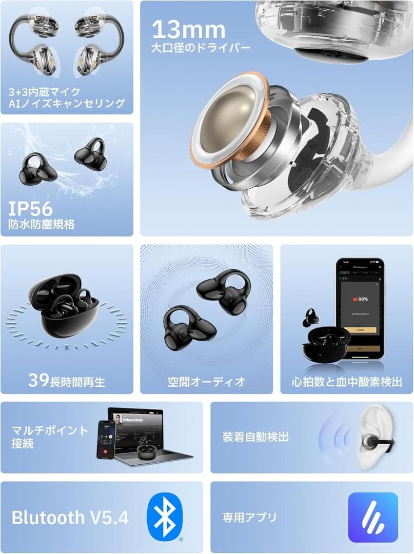 ミ*ク様 Edifier LolliClip オープンイヤーイヤホン