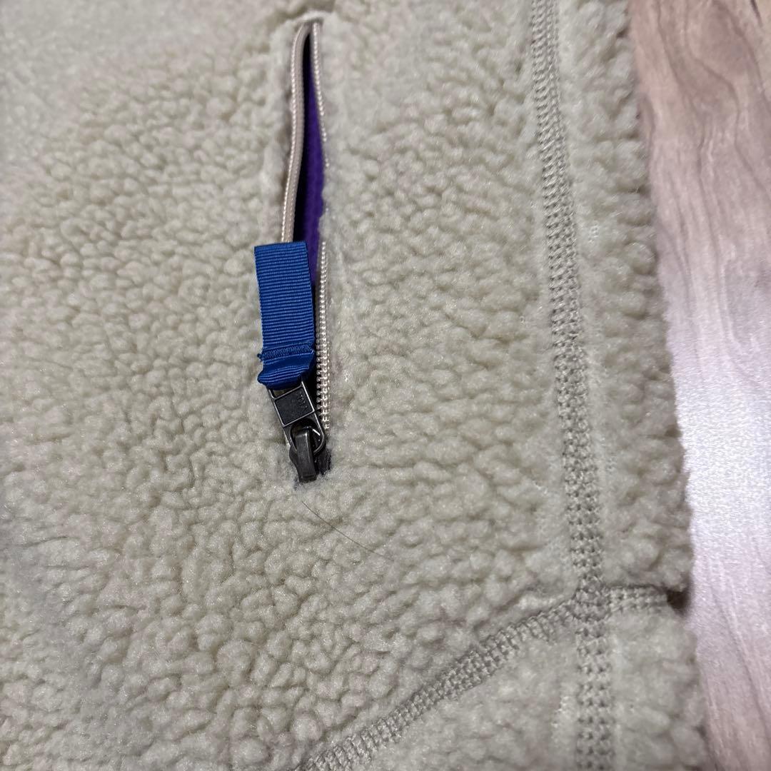 パタゴニア　クラシックレトロxベスト　直営店購入　ベージュ×パープル