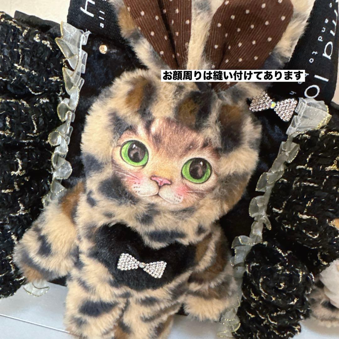 さ*ー様 コヤンイサムチョン♡豹柄うさリトルサンダーちゃんのベルベットトートバッ