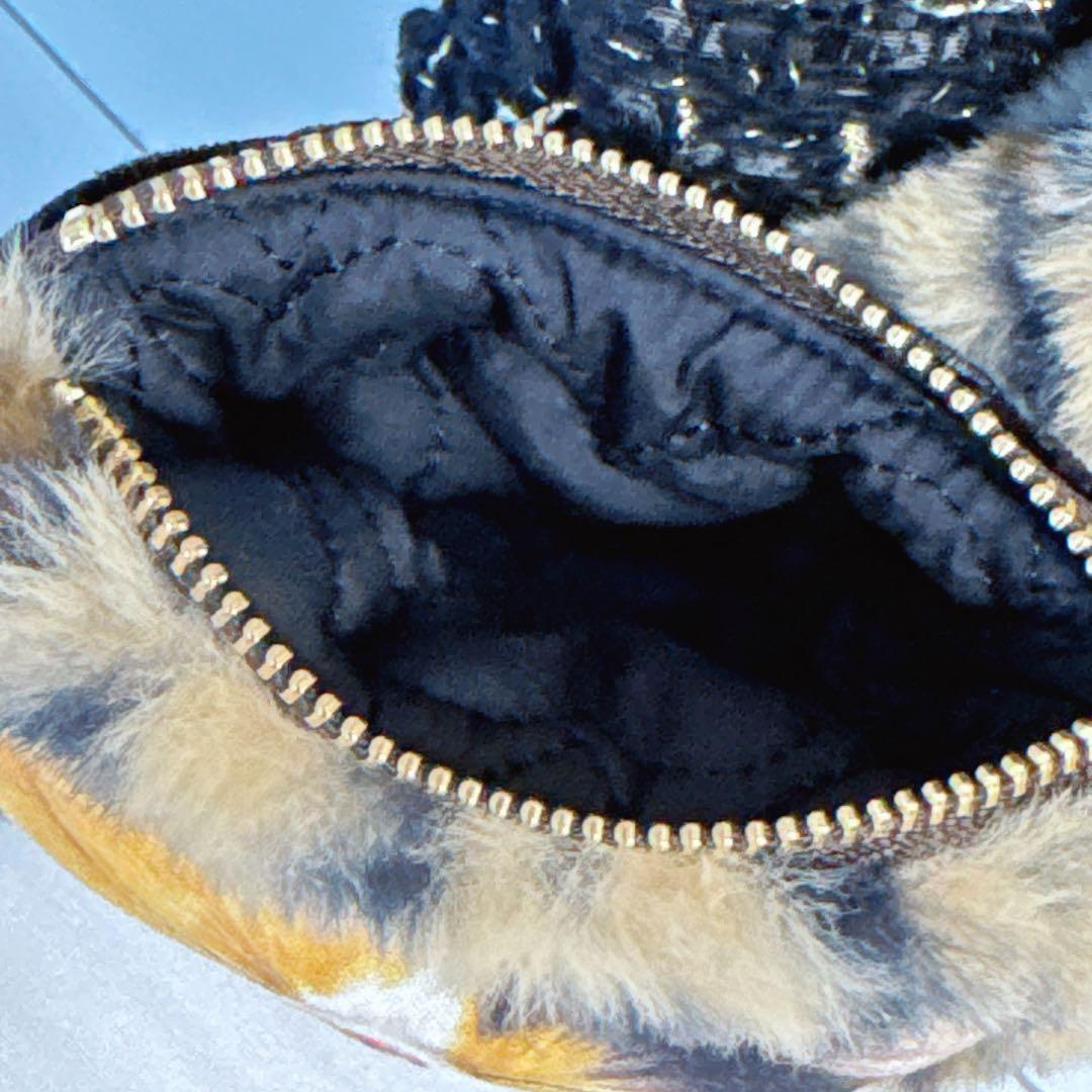 さ*ー様 コヤンイサムチョン♡豹柄うさリトルサンダーちゃんのベルベットトートバッ