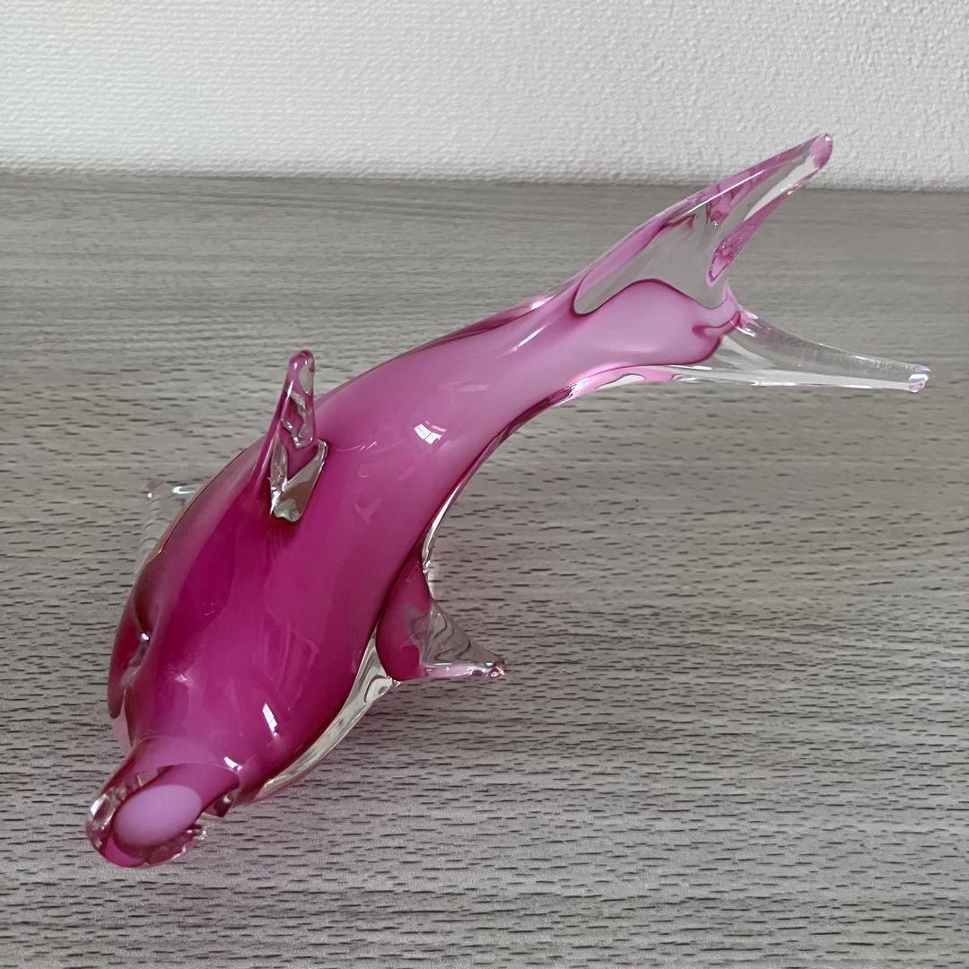 イルカ　ガラス置物　硝子細工　ヴェネチアンガラス ムラーノmurano イタリア