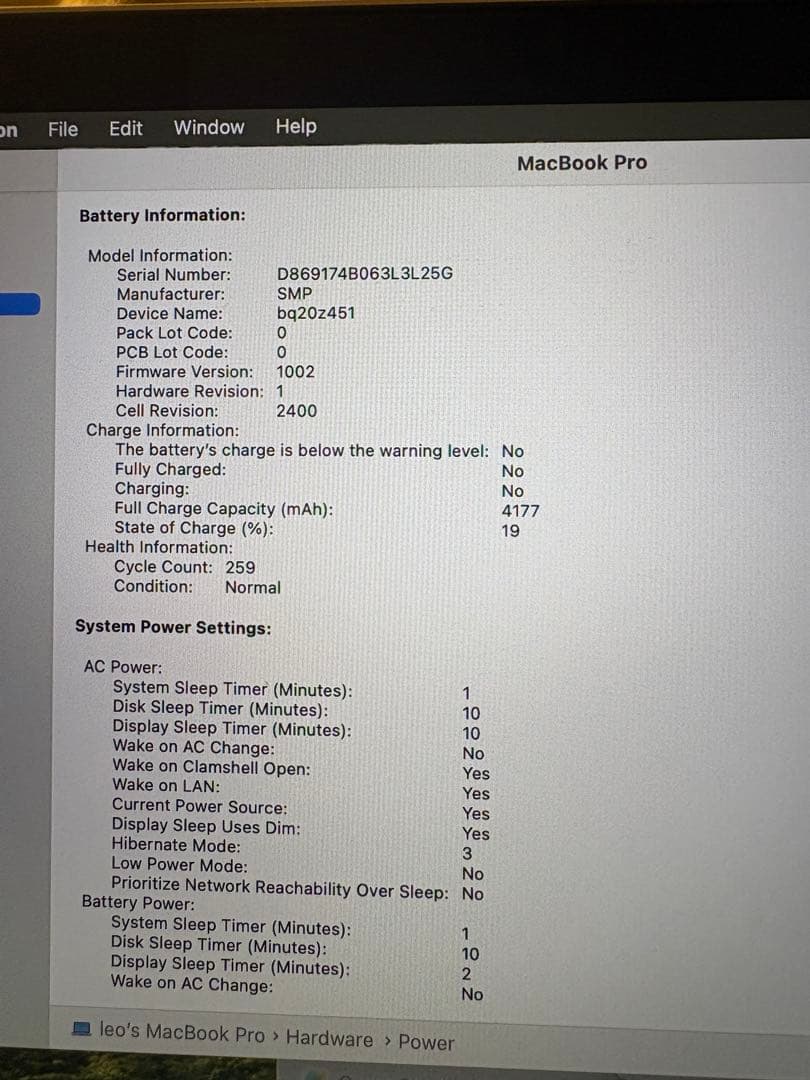 MacBook本体 MacBook Pro 13-inch 2019, Core i5, 8GB