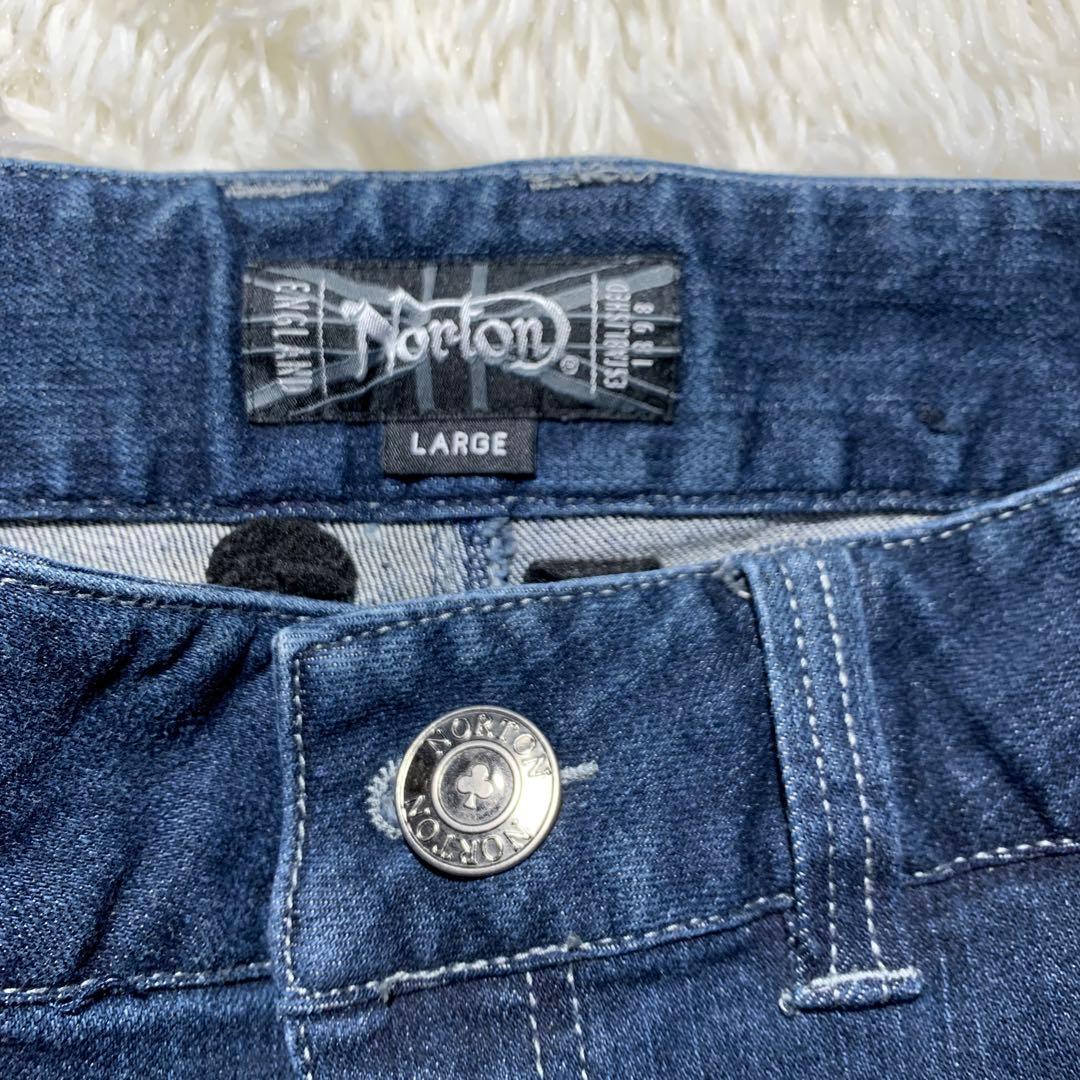 ノートン NORTON ジーンズ ウイングロゴ 刺繍 ストレッチ デニムパンツ