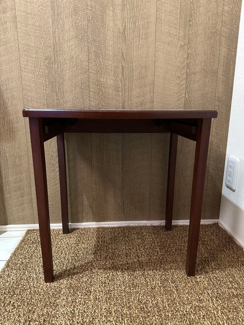 ネストテーブル　木製　ガラス天板　アンティーク