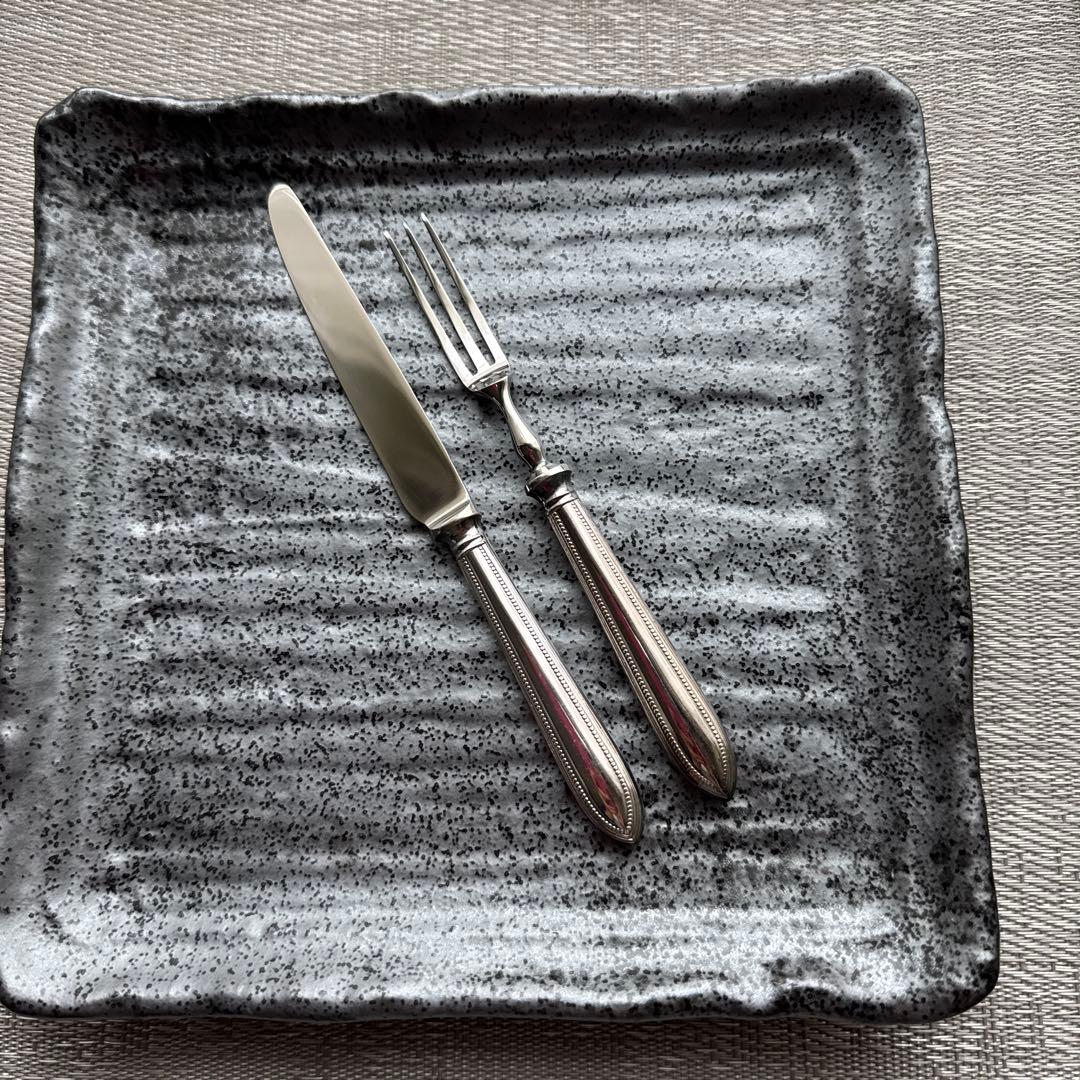 イギリス製　ヴィンテージ 　ロッジ　 デザートナイフフォーク12本セット