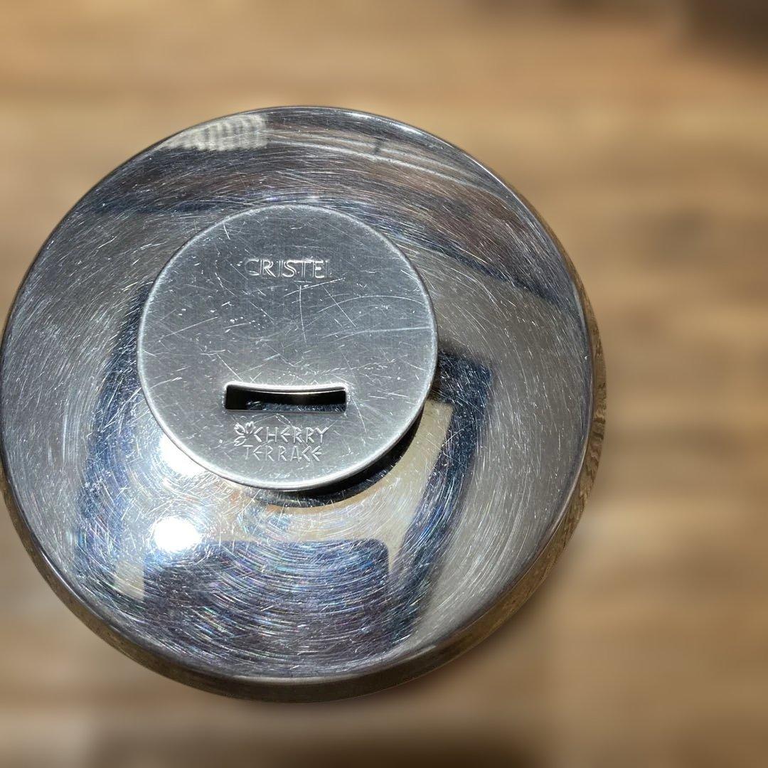 クリステル　グラフィット 深鍋　14㎝ ステンレス 両手鍋 蓋付き