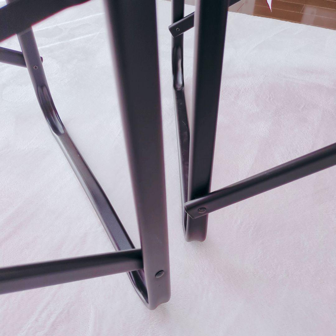 美品 コールマン サイドテーブル付デッキチェア2脚 レッド