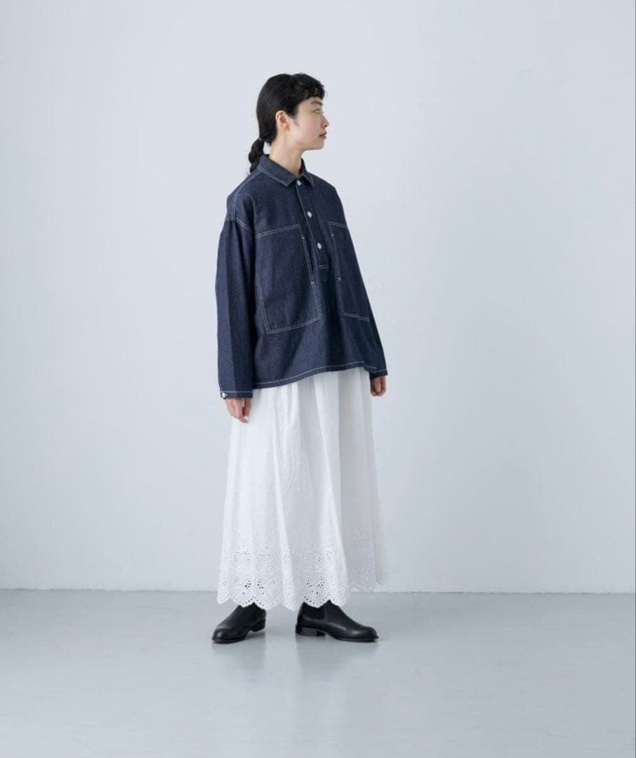 【かぐれ】デニムプルオーバーシャツ INDIGO ※最終値下げ※