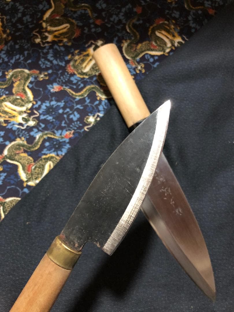 【zeroair777】青鋼　堺久松　出刃包丁　アジ切包丁