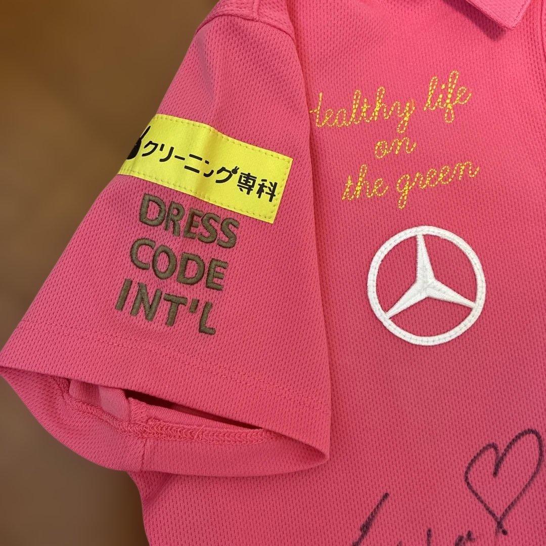 先日初優勝した、金澤志奈ちゃんのサイン入りのZoy ピンク 半袖ポロシャツ です