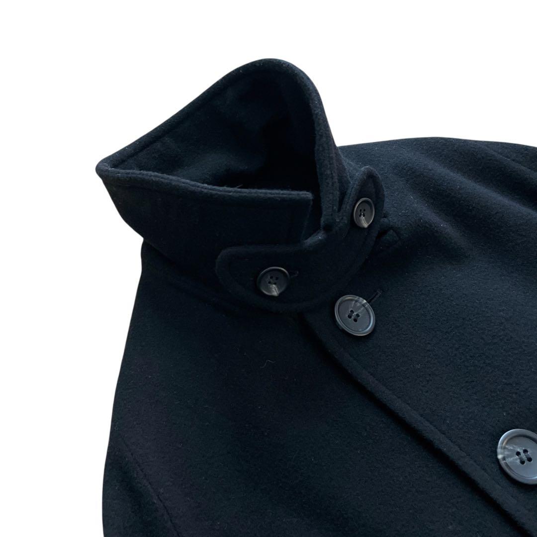 美品 Y's ウール ドルマンスリーブ コート ショート丈 ブラック