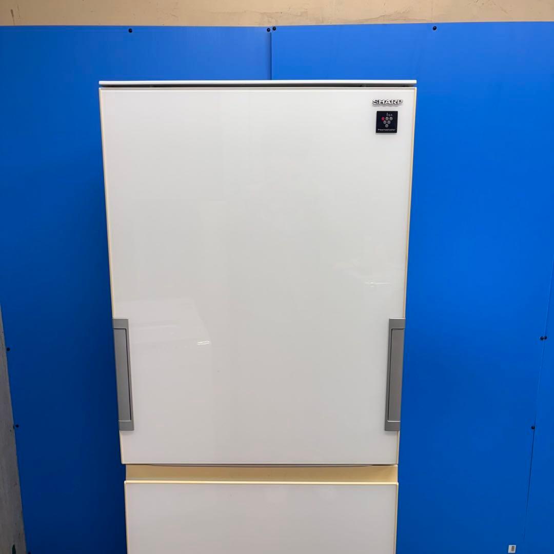 667 SHARP どっちもドア　大型冷蔵庫　300L強　自動製氷　ガラスパネル