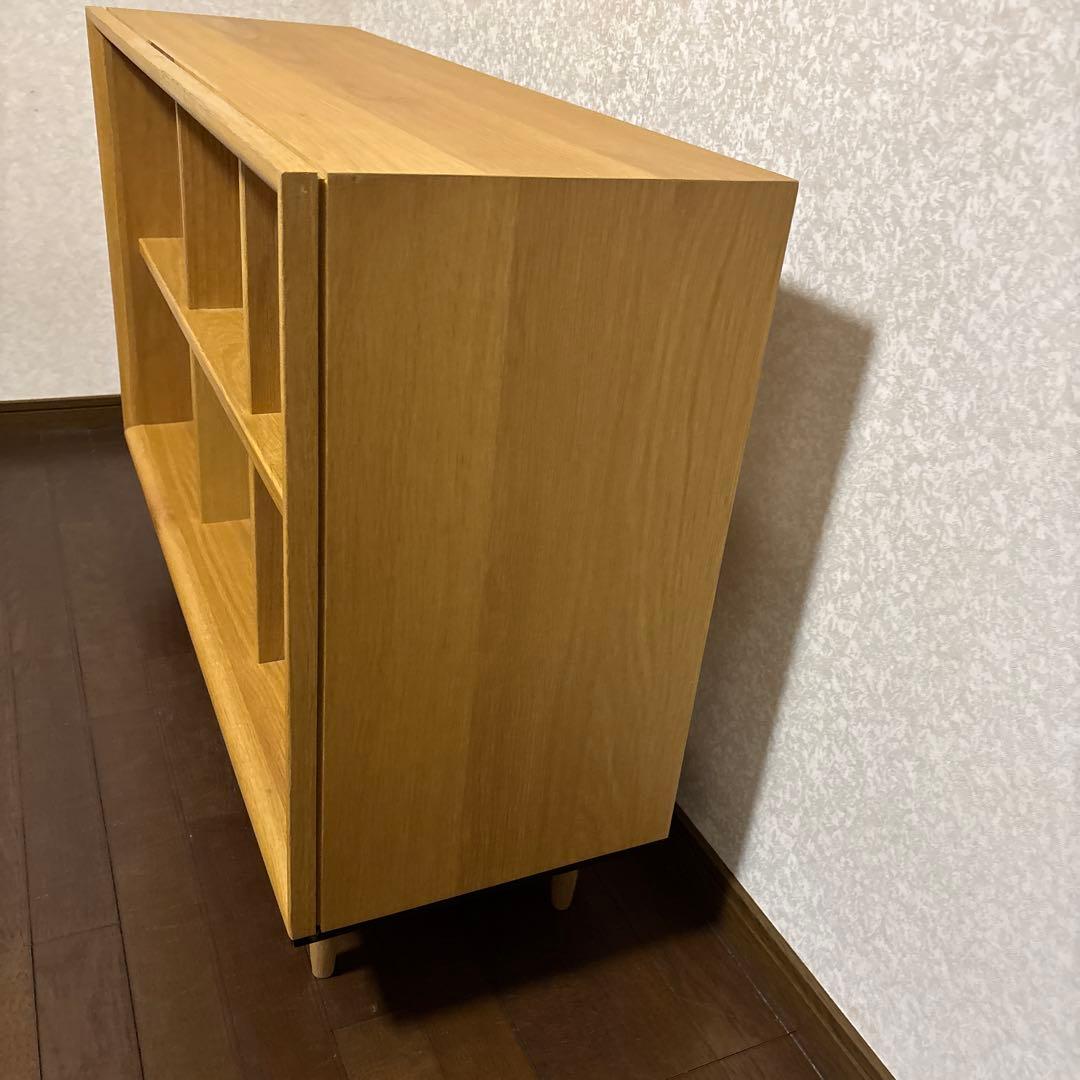 【美品】オープンシェルフ ナチュラル オーク材 棚 ディスプレイ シェルフ