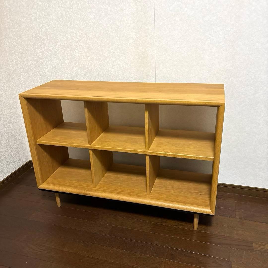 【美品】オープンシェルフ ナチュラル オーク材 棚 ディスプレイ シェルフ