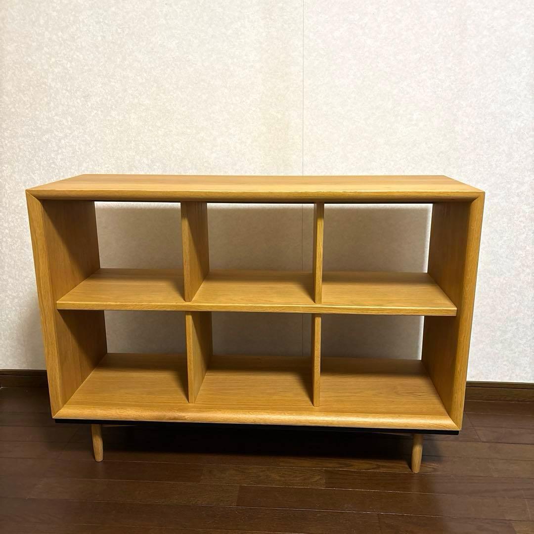 【美品】オープンシェルフ ナチュラル オーク材 棚 ディスプレイ シェルフ