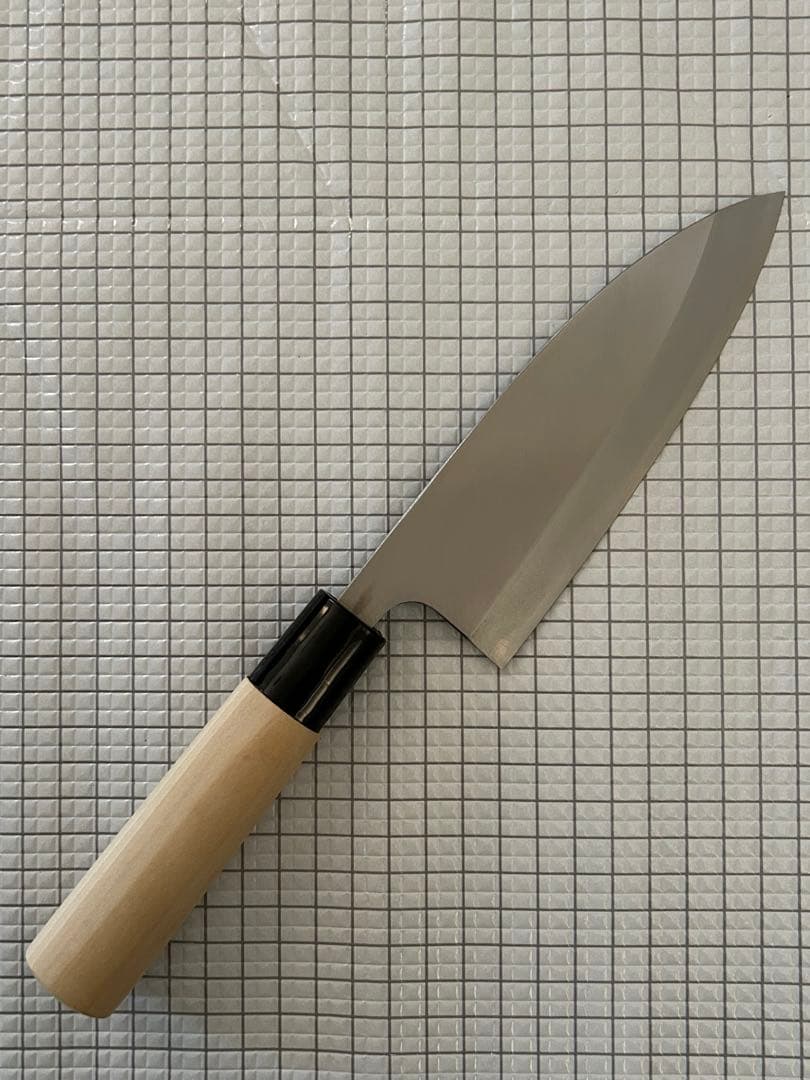 出刃 包丁 150mm 出刃包丁 モリブデンバナジュウム鋼 朴丸柄 ②