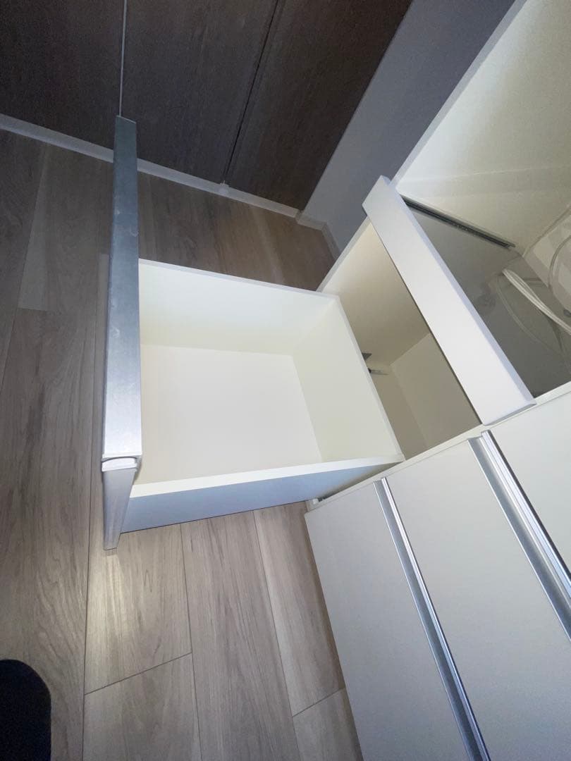 【超美品・取説あり】パモウナ ホワイト食器棚・キッチンカウンター 幅100cm