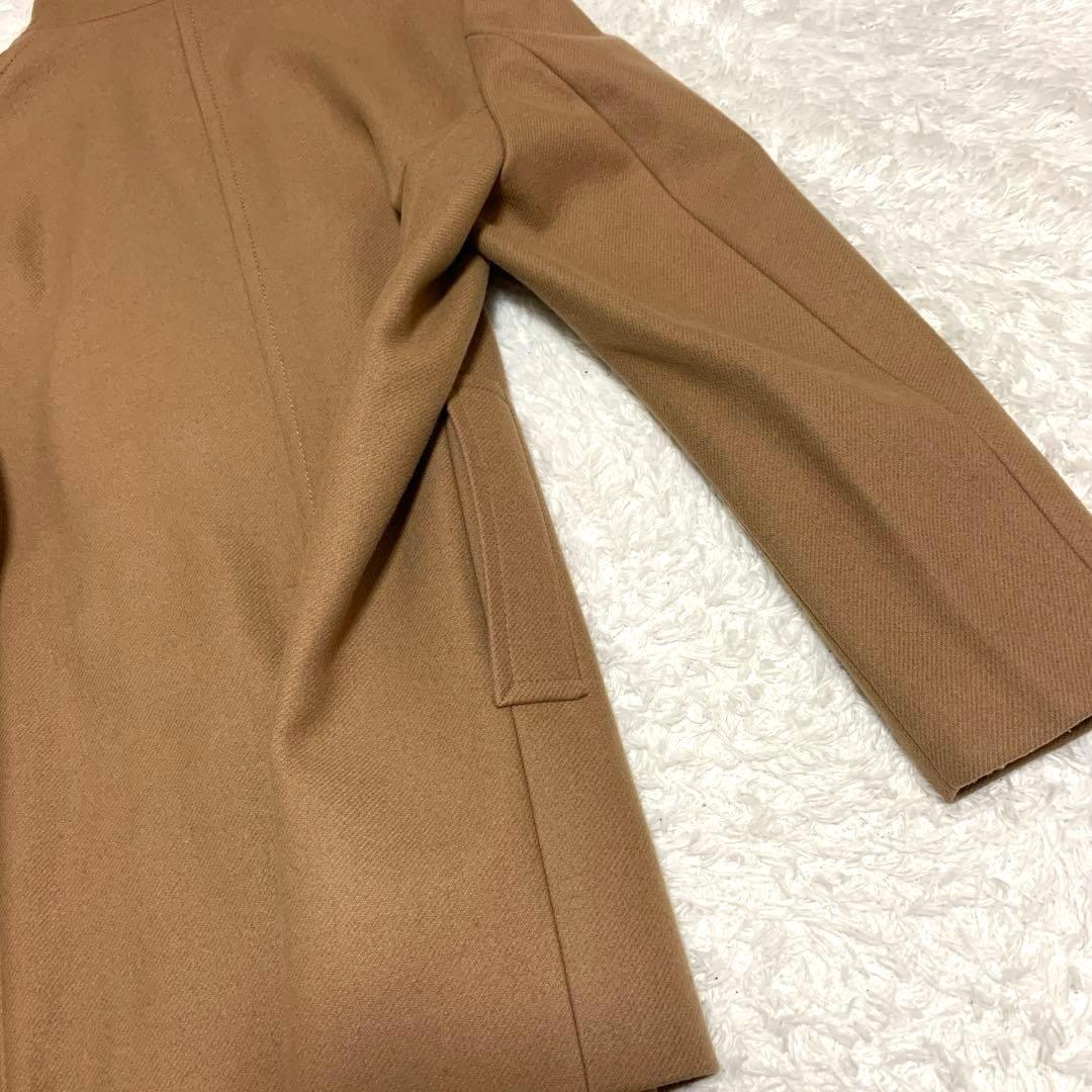 美品⭐️23区 ウールカシミヤ混 ブラウン ピーコート 大きいサイズ