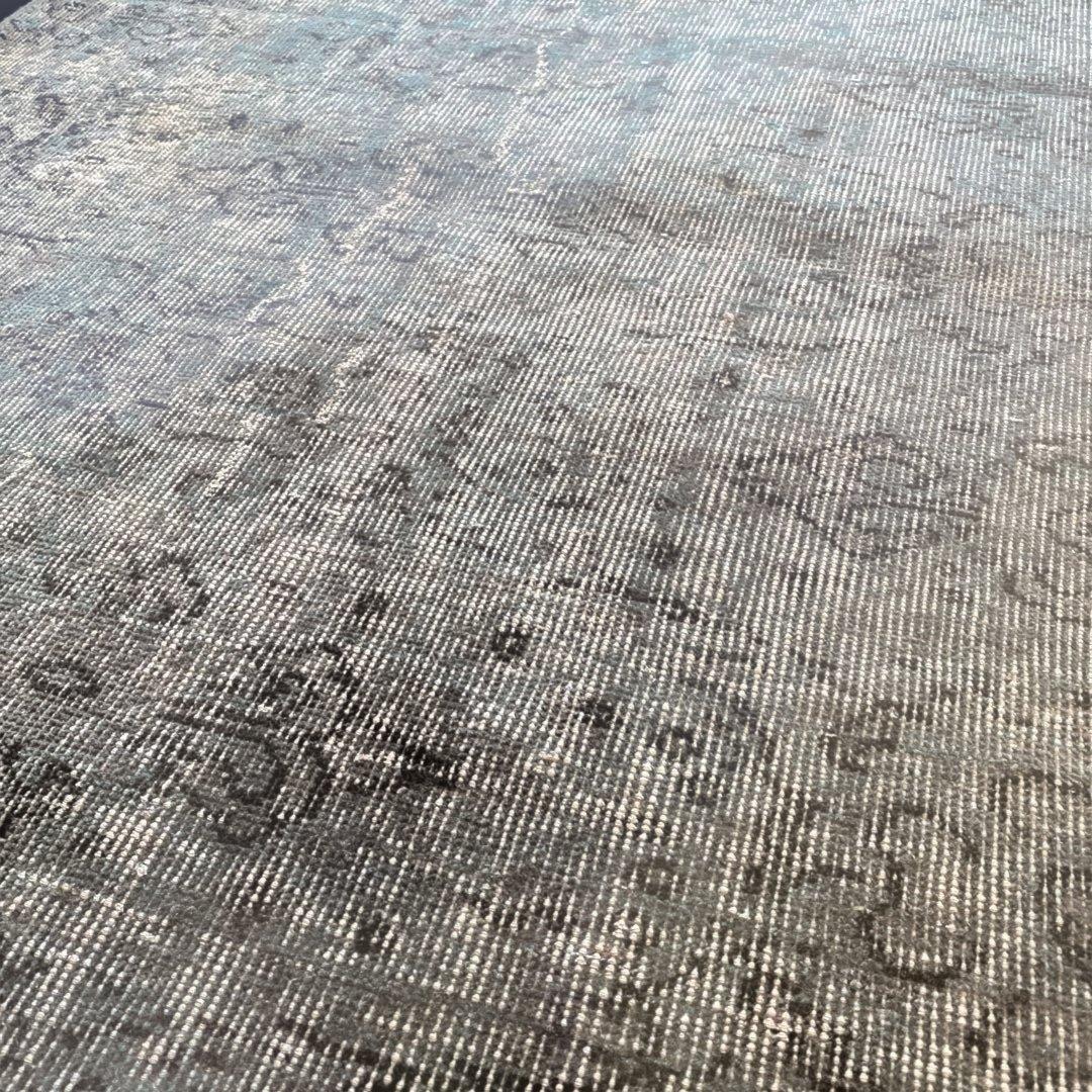 【ヴィンテージラグ】トルコ　ブルーグレー　アンティーク