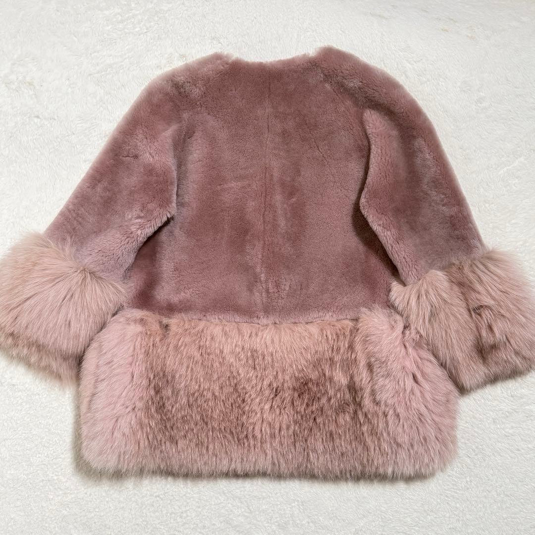 極美品　グレースコンチネンタル ラムファーフォックスファー　コート　2way