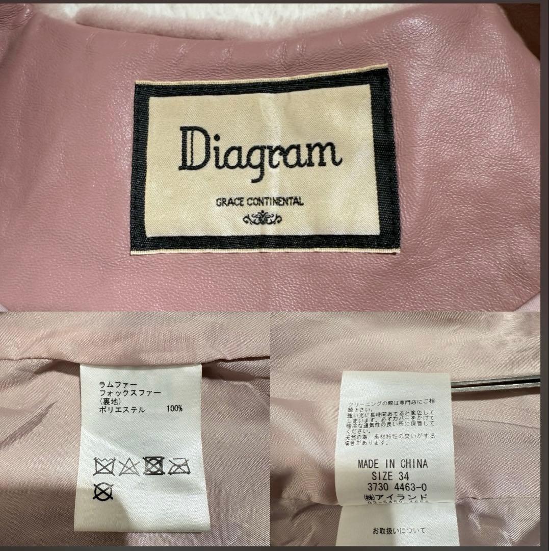 極美品　グレースコンチネンタル ラムファーフォックスファー　コート　2way