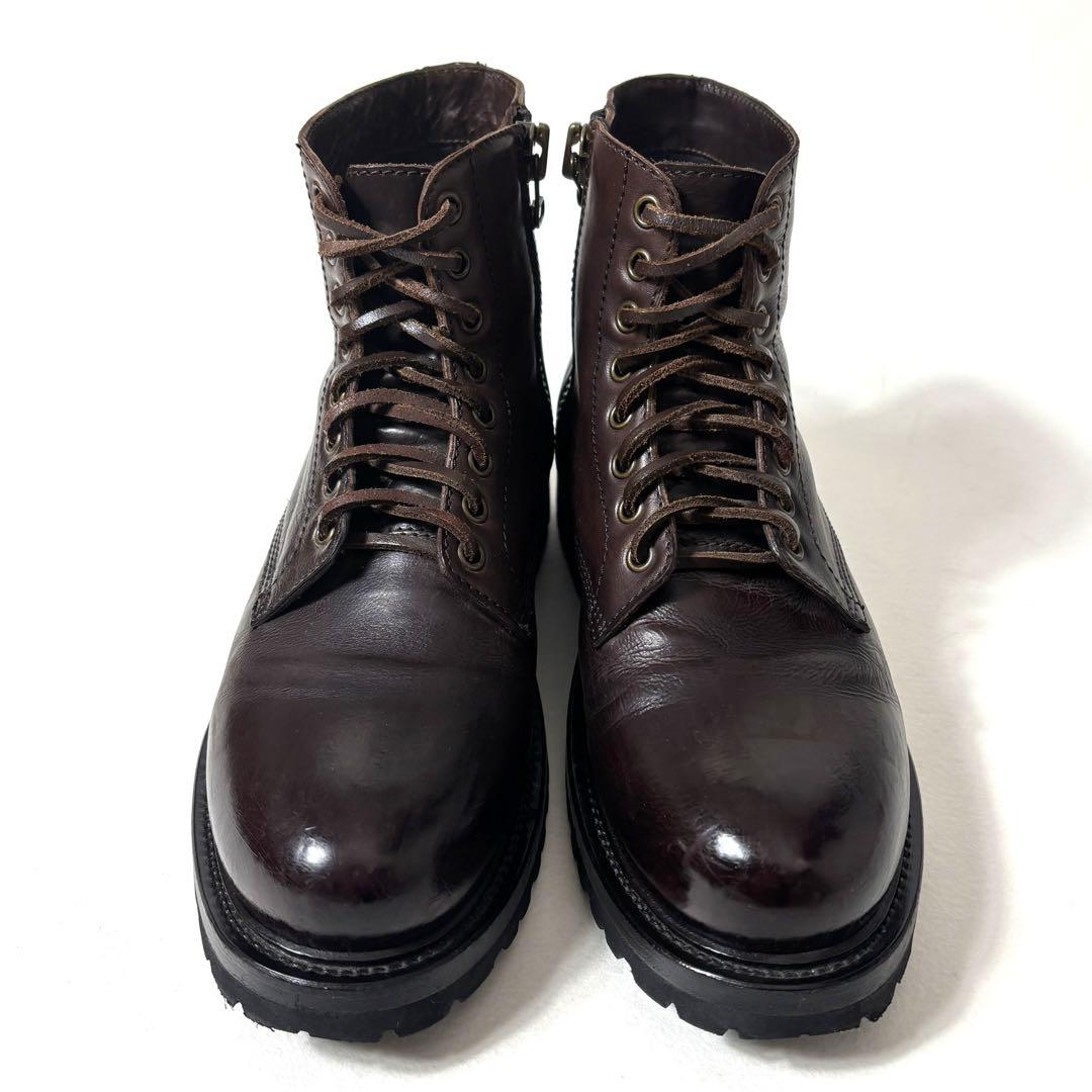 【美品】BUTTERO ブッテロ サイドジップ ワークブーツ ブラウン