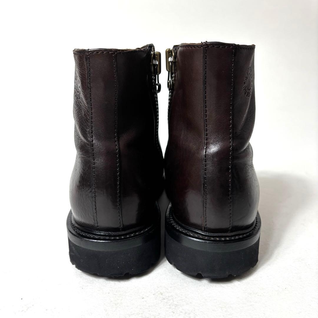 【美品】BUTTERO ブッテロ サイドジップ ワークブーツ ブラウン