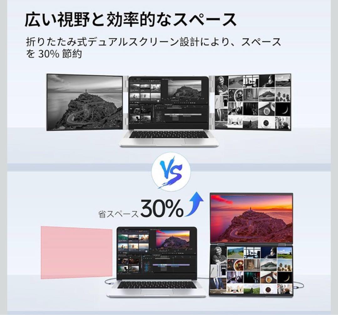 【新品同等品】InnoView デュアル モバイルモニター 15.6インチ