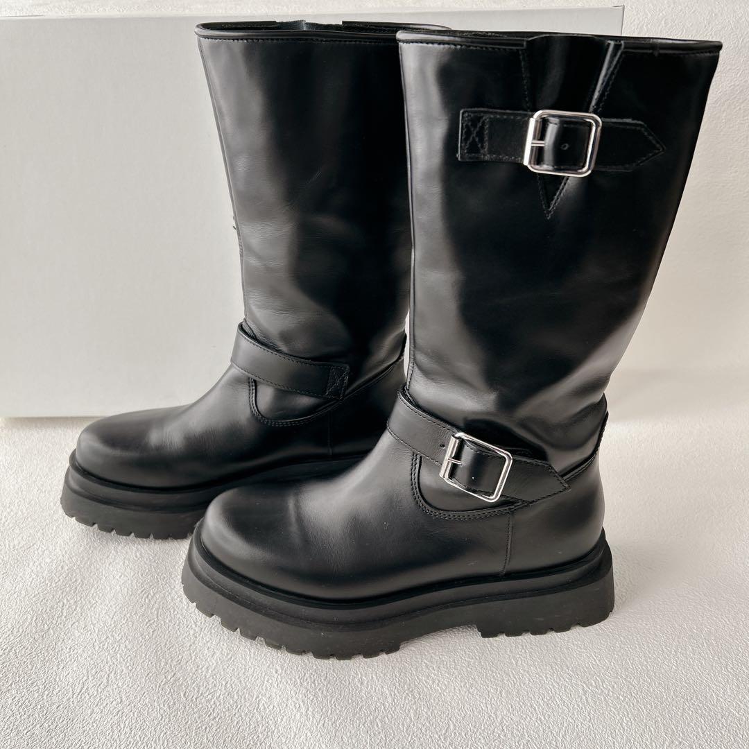 極美品✨ペリーコサニー GENOVA エンジニアブーツ　厚底　撥水　黒　23cm