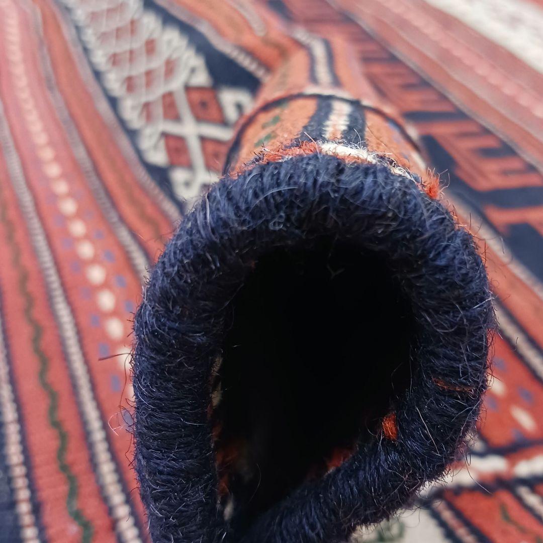 Y3239 イラン セムナン キリム 手織り ウール カーペット 大判