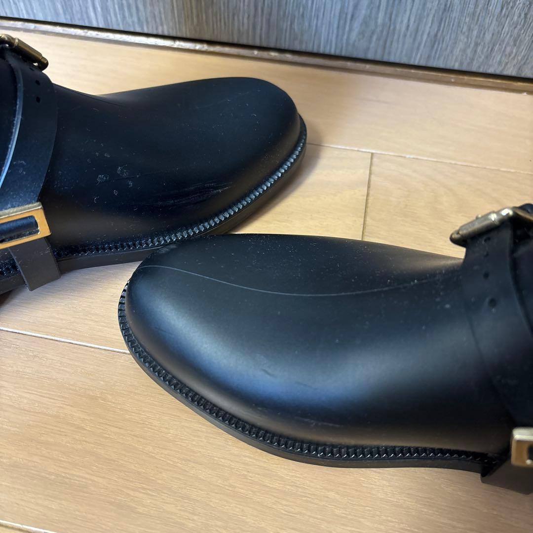 JIMMY CHOO ブラック長靴 保存袋付き