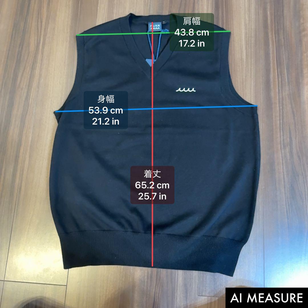 新品タグ付✨ムータマリン コットンニットベスト 黒6 Lサイズ相当 ゴルフにも