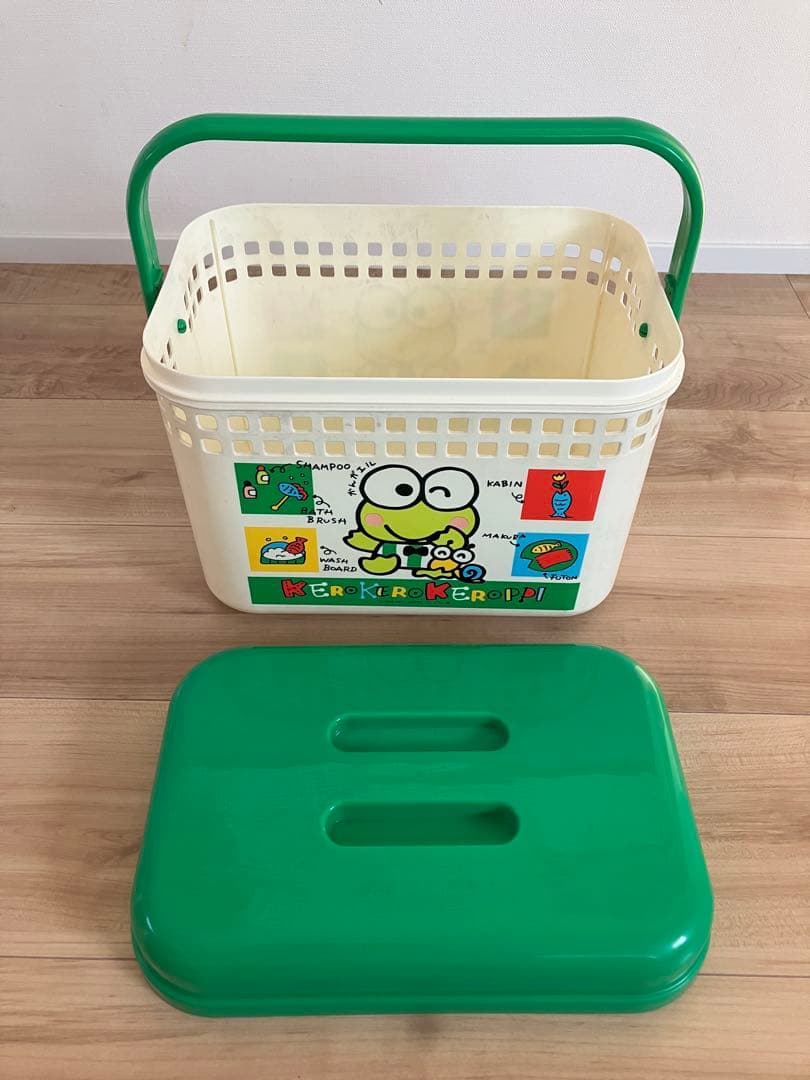 s*h様 けろけろけろっぴ サンリオキャラクター プラスチック バスケット カゴ