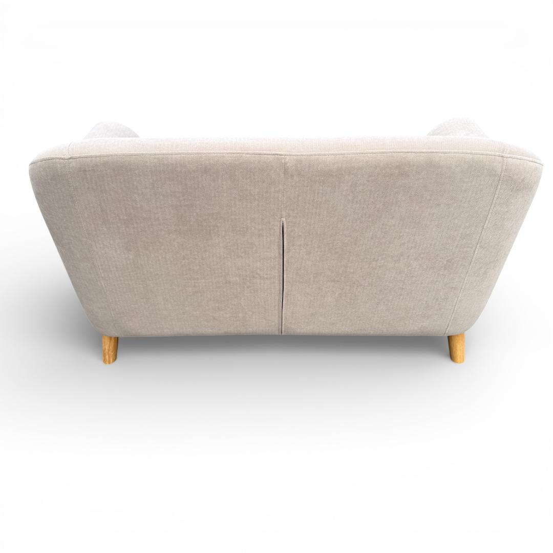 【新品】北欧風 2人掛け コンパクトソファ ベージュ 2WAY ローソファ可能