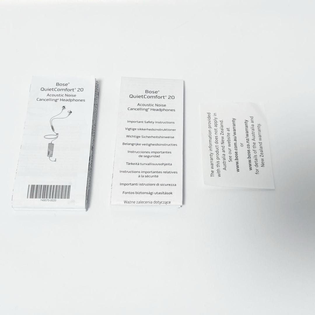 BOSE クワイエットコンフォート20 QC20 ノイズキャンセリング イヤホン