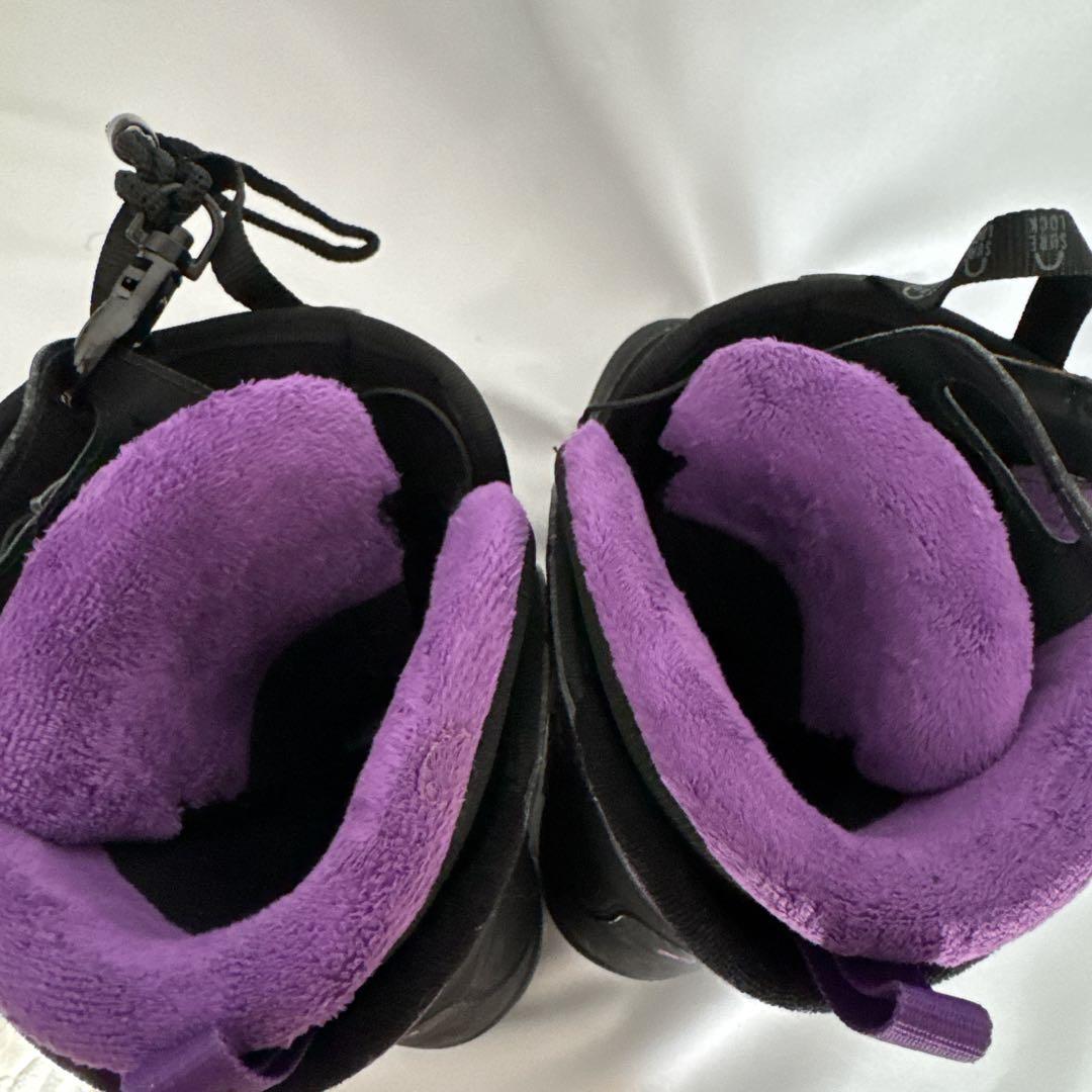 SALOMON スノーボードブーツ 24cm ブラック パープル 女性用