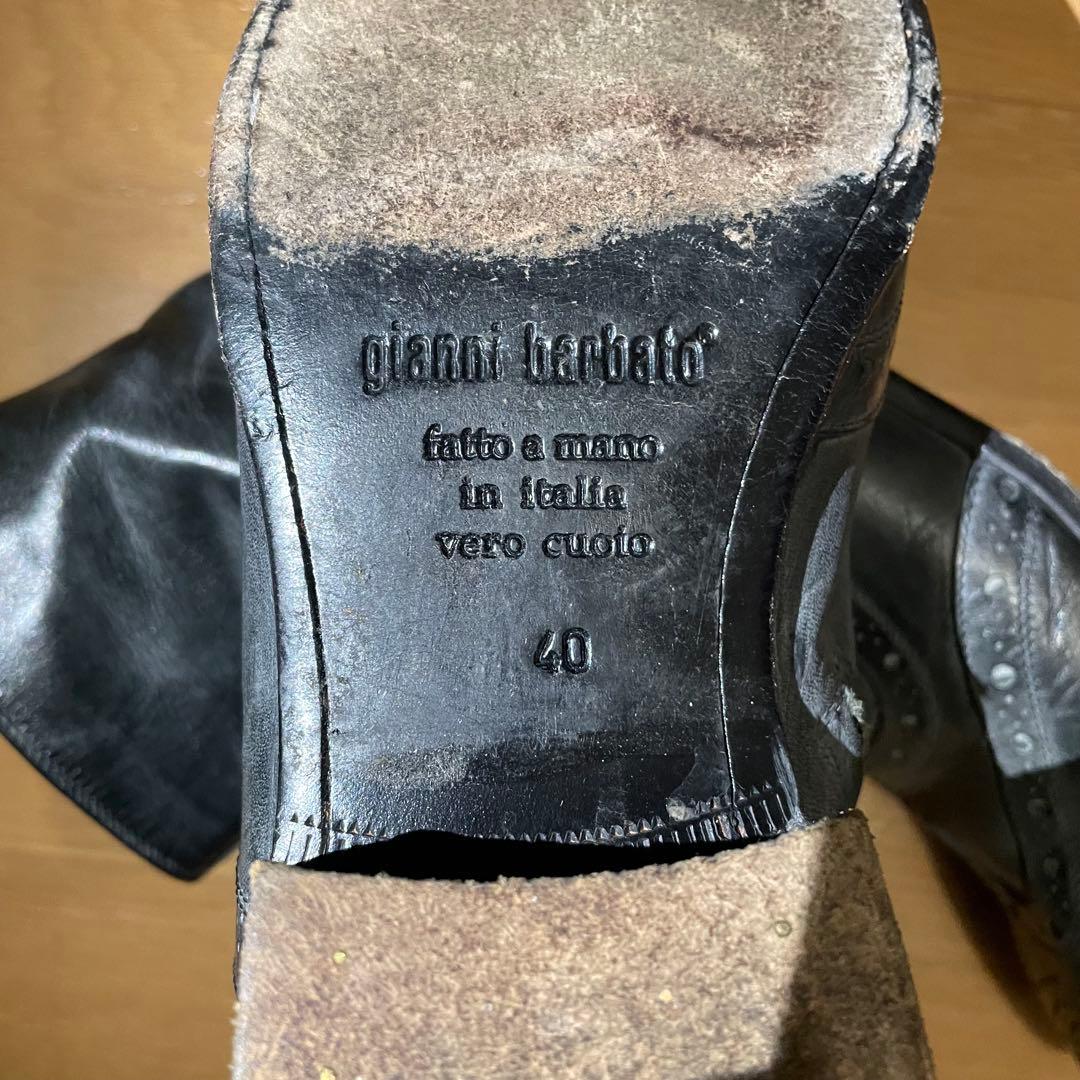gianni barbato ブラックブーツ 40