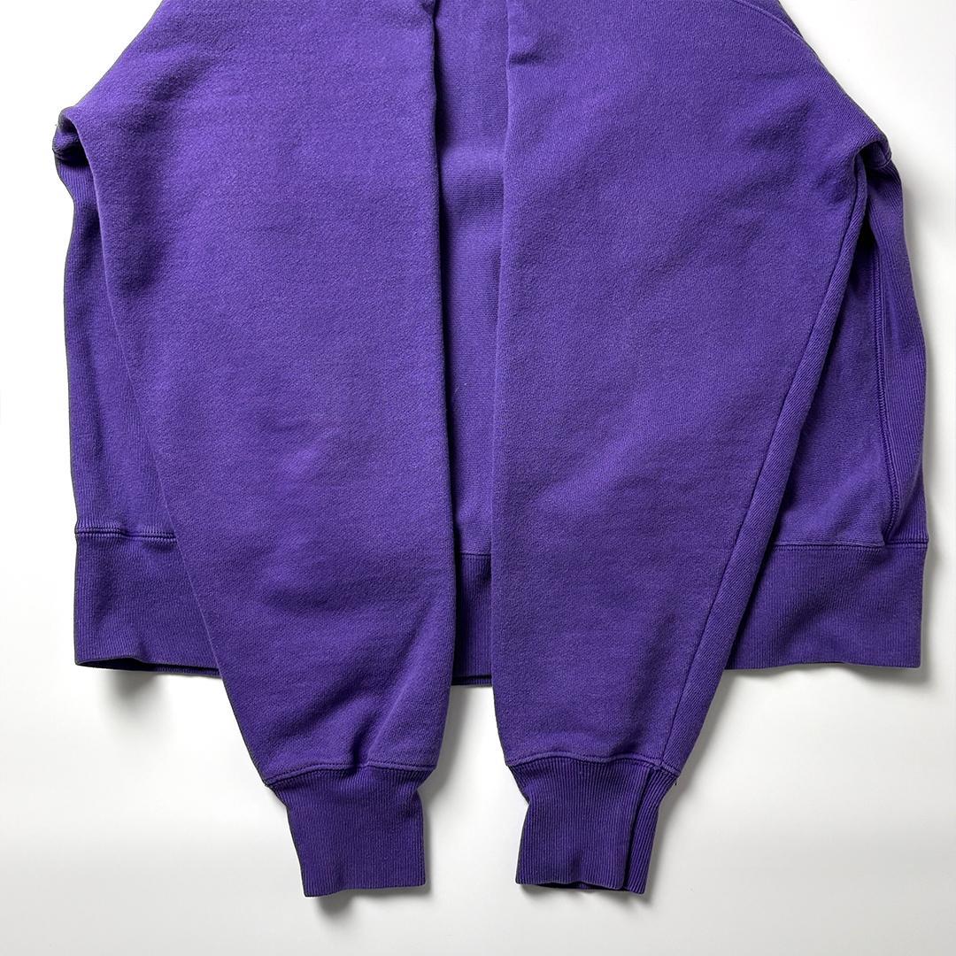champion リバースウィーブ L パープル スウェット 無地 目あり