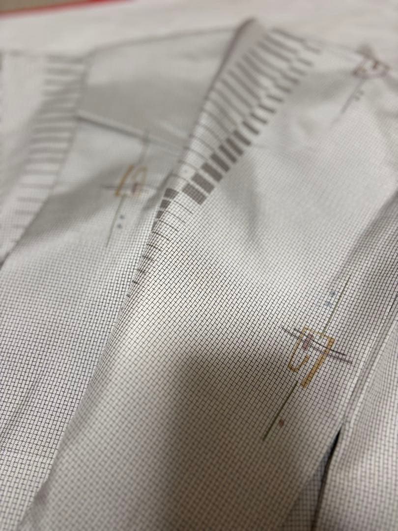 さくらんぼ　単衣　大島小紋　未使用品と帯