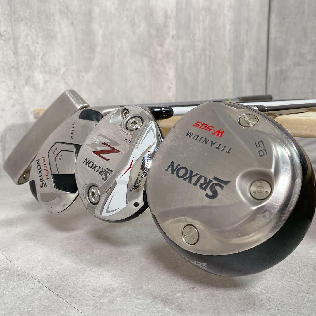 V612 スリクソン メンズ ゴルフ クラブ セット 赤 キャディバッグ 初心者