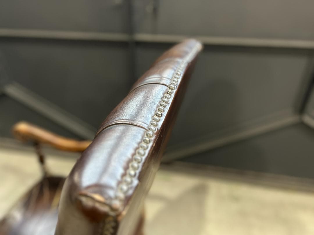 ❖英国Antique❖ ハイバックチェア チェスターフィールド　ネオルネッサンス