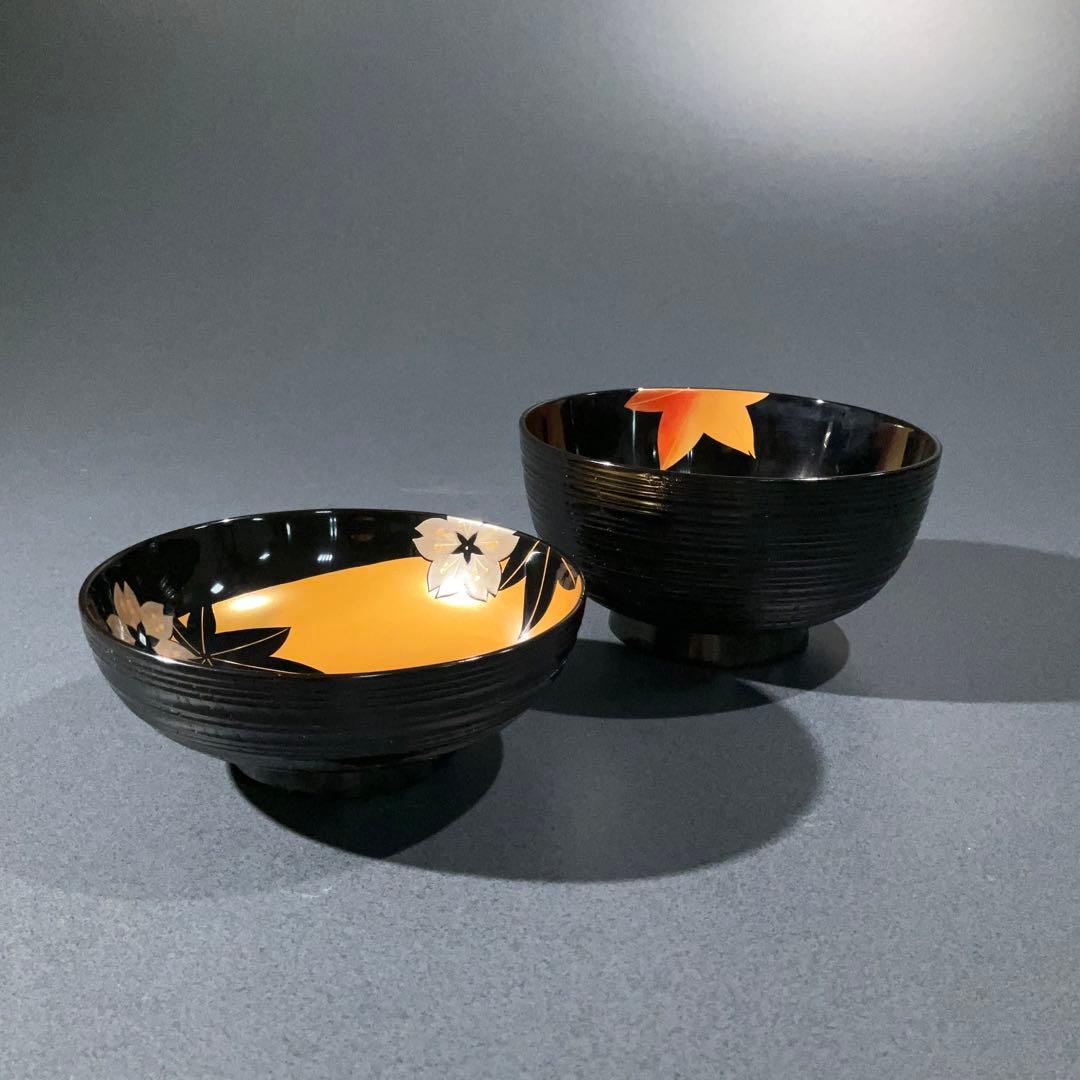 輪島塗　吸物椀5客　春秋　桜紅葉　お祝い　R0813
