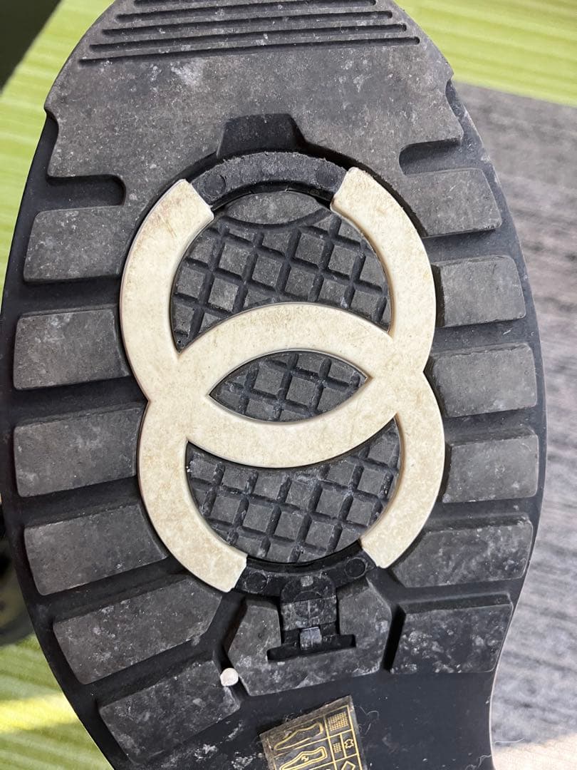 シャネル ブラック スノーブーツ ココマーク 希少　ネイビー　37