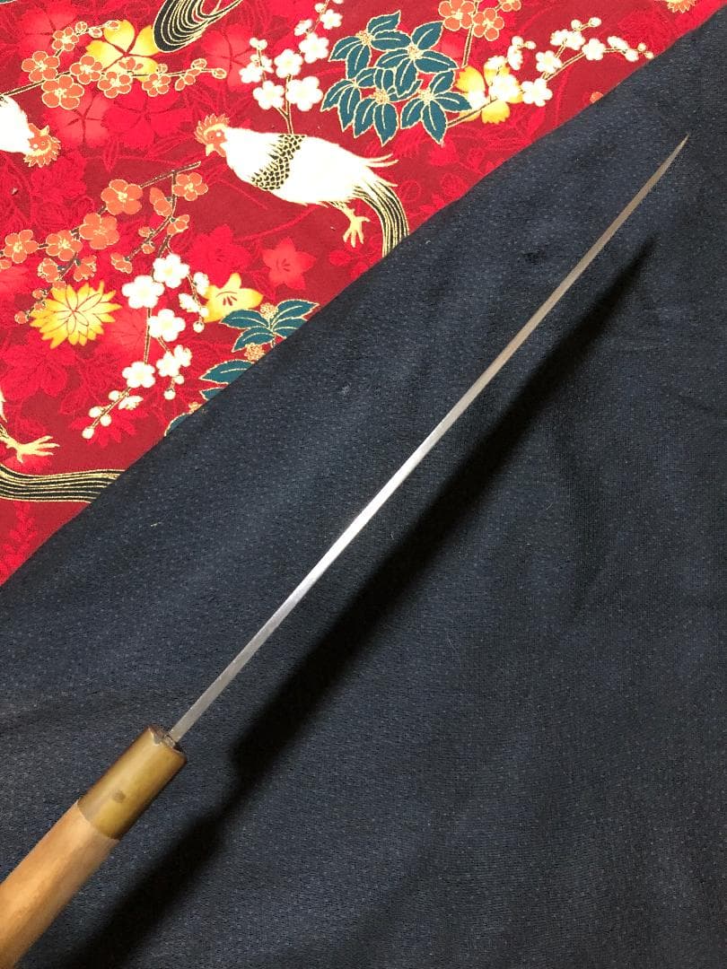 【研ぎ済み】青鋼・本鍛錬・水牛口　堺菊　柳刃包丁　刺身包丁　ナイフ　料理　釣り